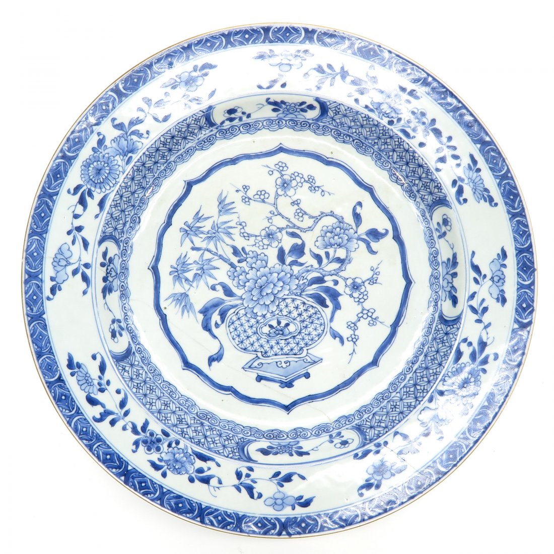A Large 18th Century China Porcelain Plate (1 of 2)
