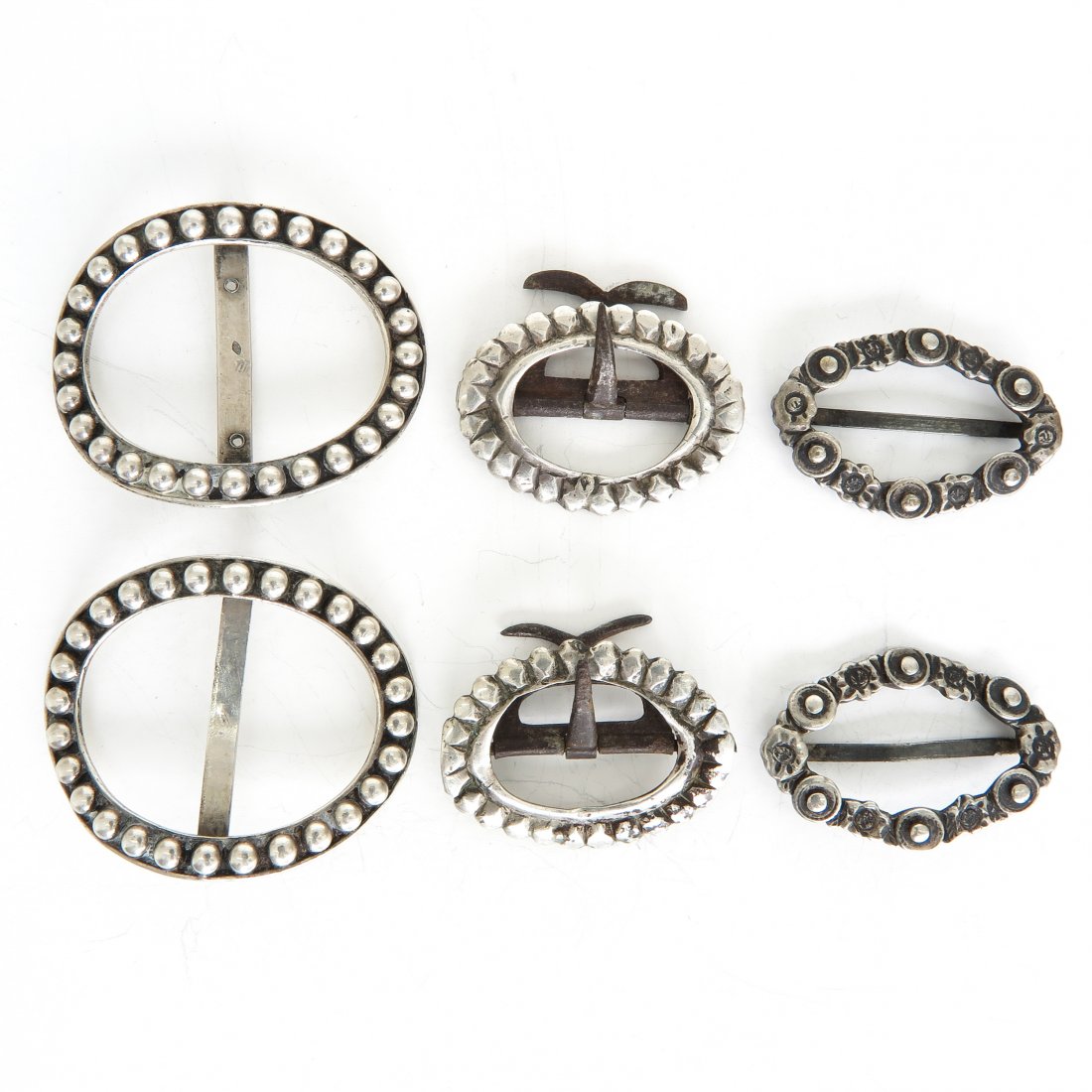 3 Pair of 19th Century Dutch Silver Buckles (1 of 2)
