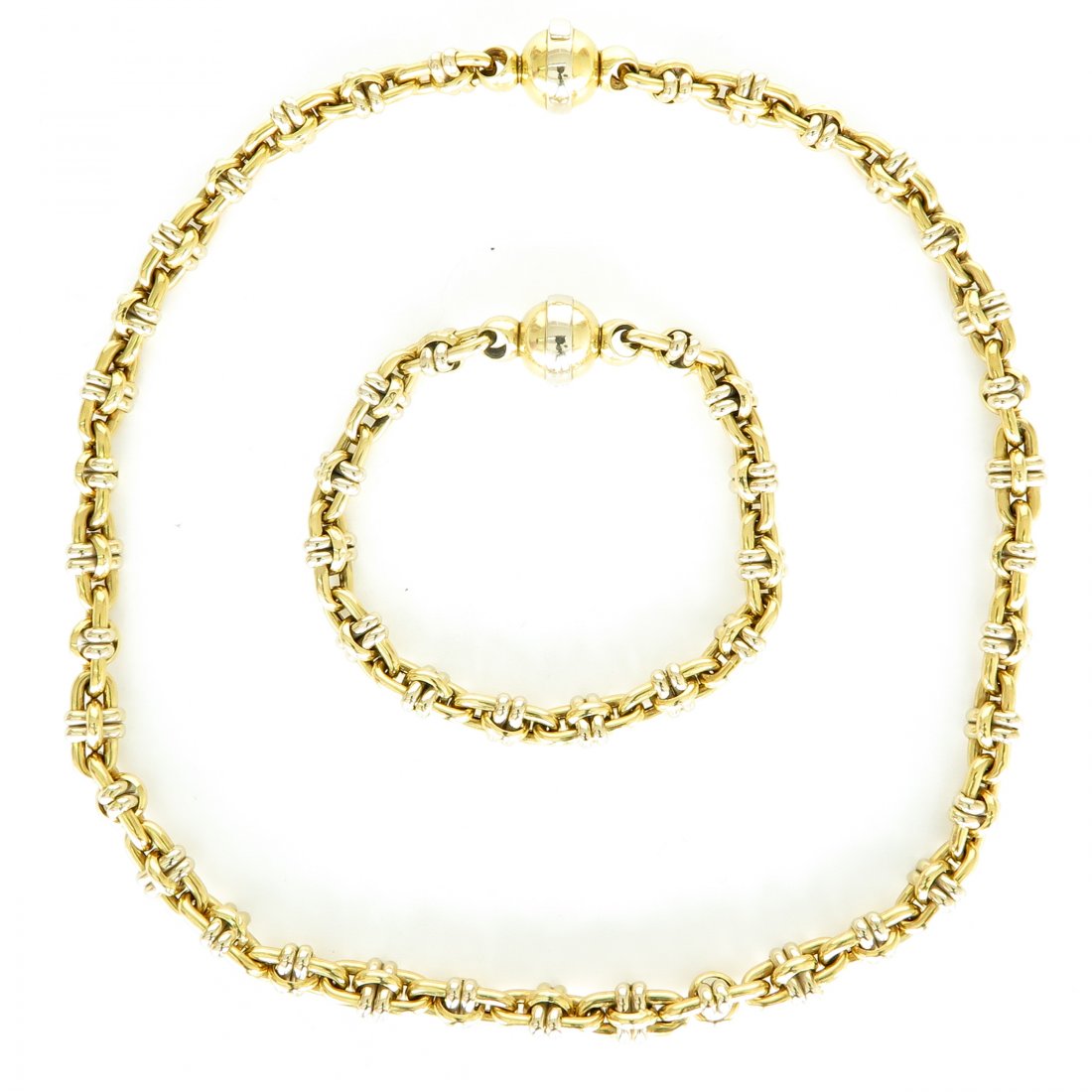 18KG Necklace and Bracelet (1 of 1)