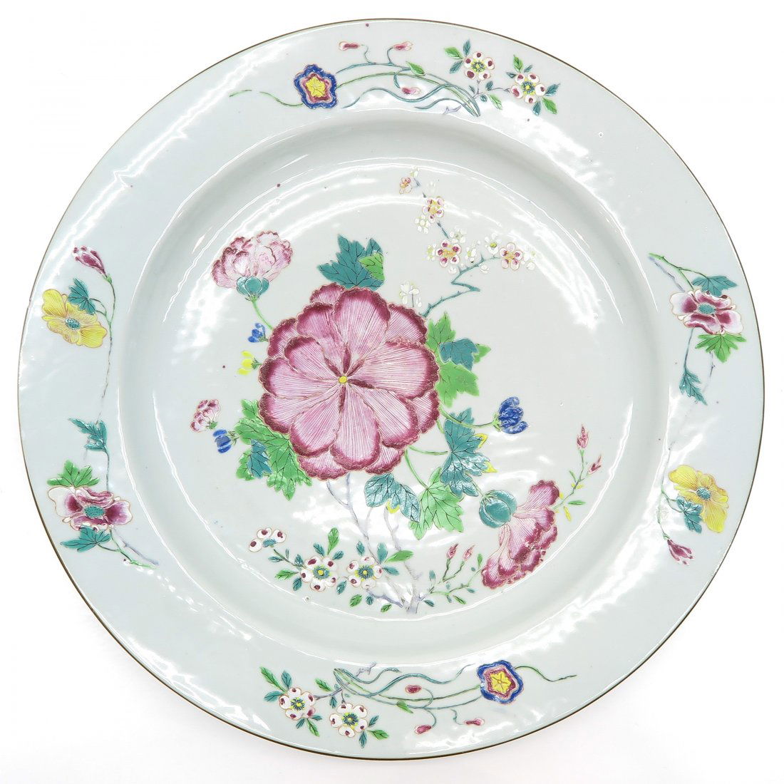 18th / 19th Century Famille Rose China Porcelain Plate (1 of 2)