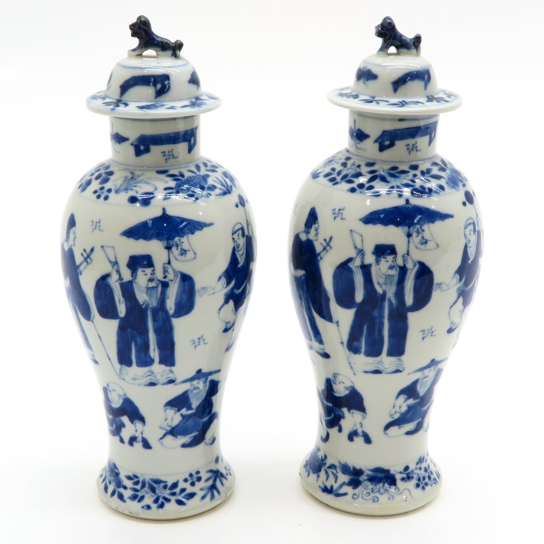 Pair of China Porcelain Lidded Vases (1 of 6)