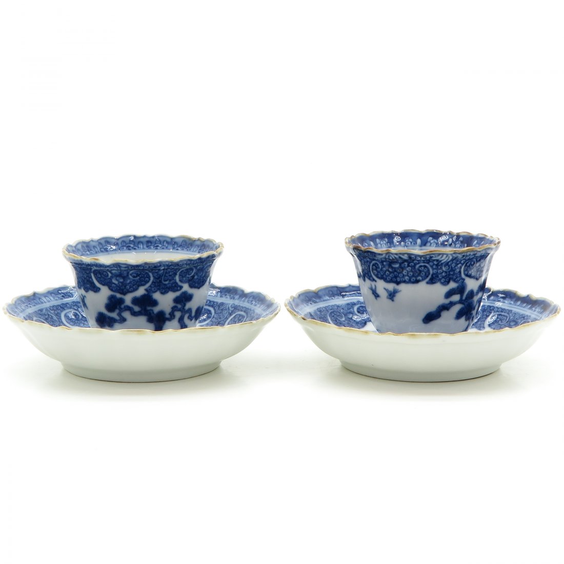 18th Century Willow Decor Cup and Saucers (1 of 6)