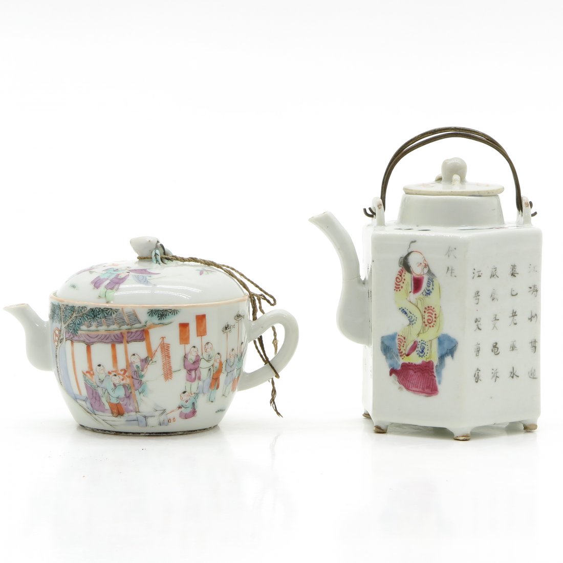 Lot of 2 China Porcelain Teapots (1 of 6)