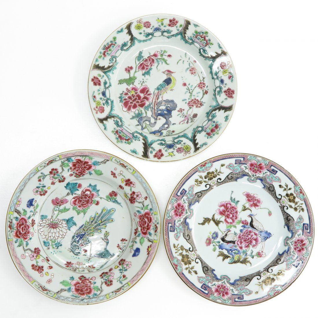 Lot of 18th Century Famille Rose Decor Plates (1 of 2)