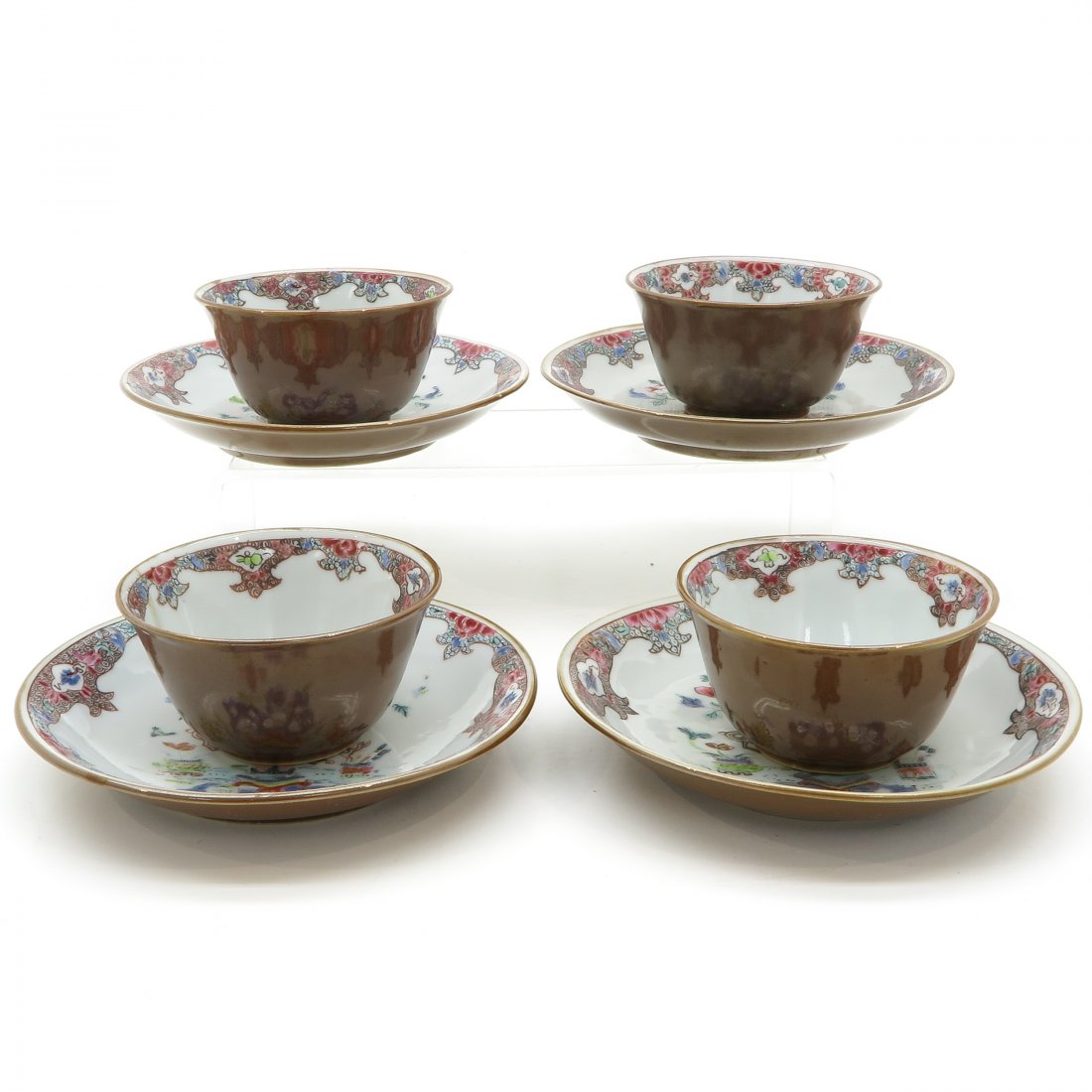 Lot of 18th Century China Porcelain Cups and Saucers (1 of 6)
