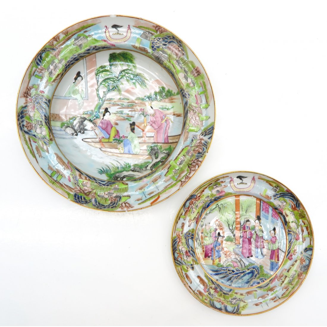 Lot of 19th Century Cantonese Chine de Commande Plates (1 of 2)