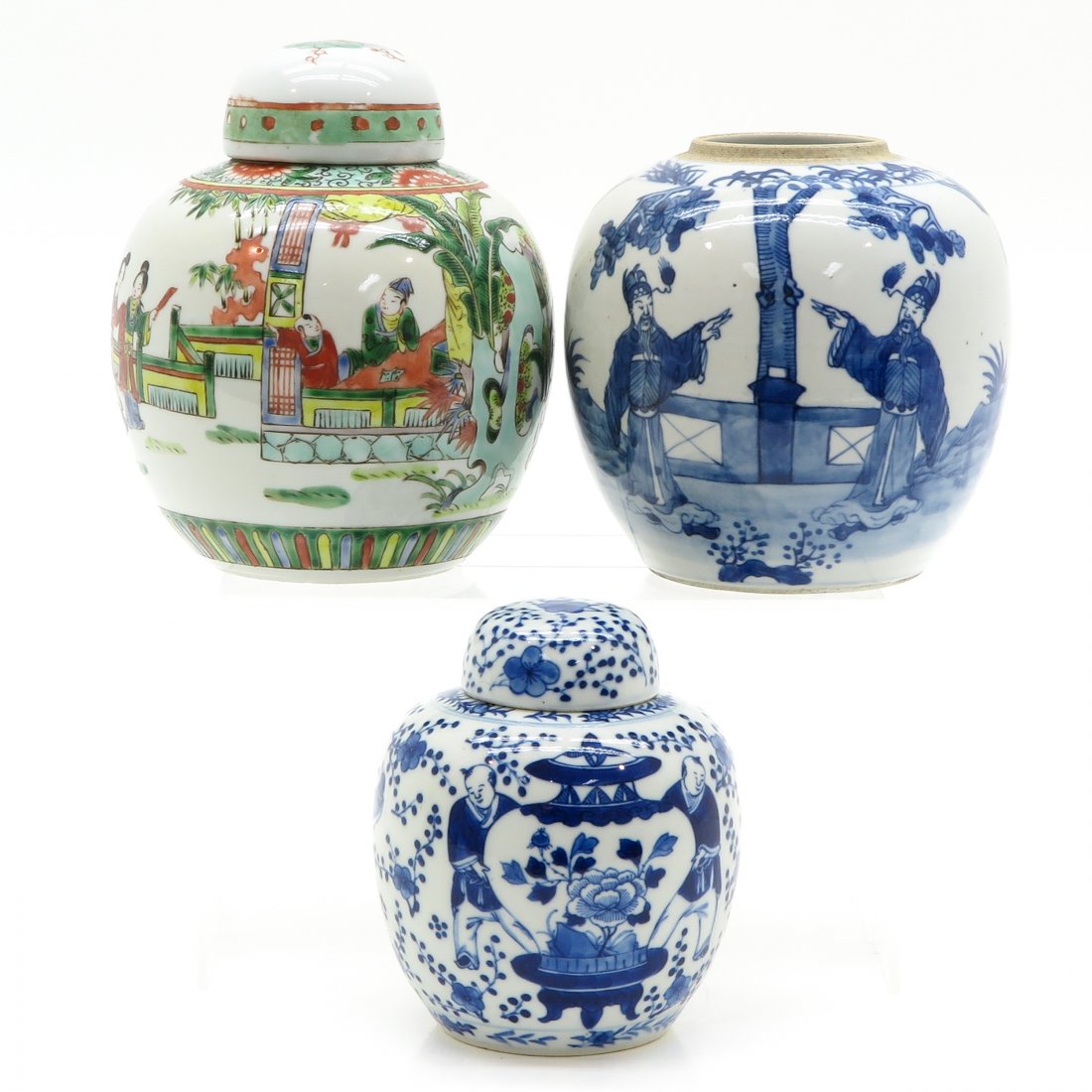 Lot of 3 China Porcelain Ginger Jars (1 of 7)