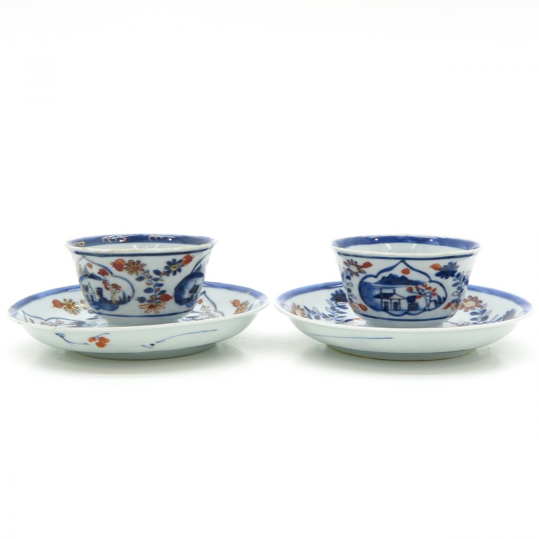 Lot of China Porcelain 18th Century Cups and Saucers (1 of 6)