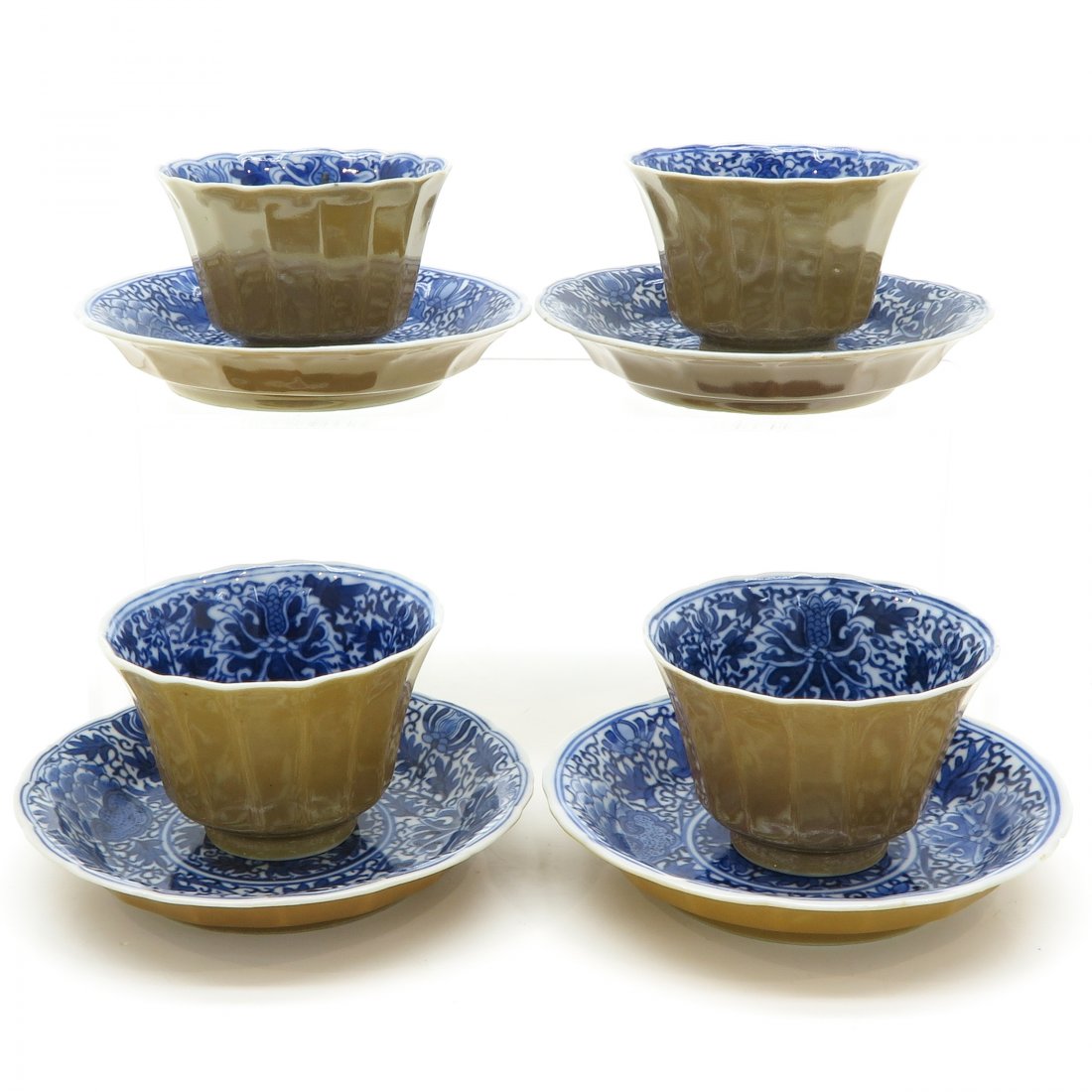 Lot of 18th Century Cafe au Lait Decor China Porcelain (1 of 6)