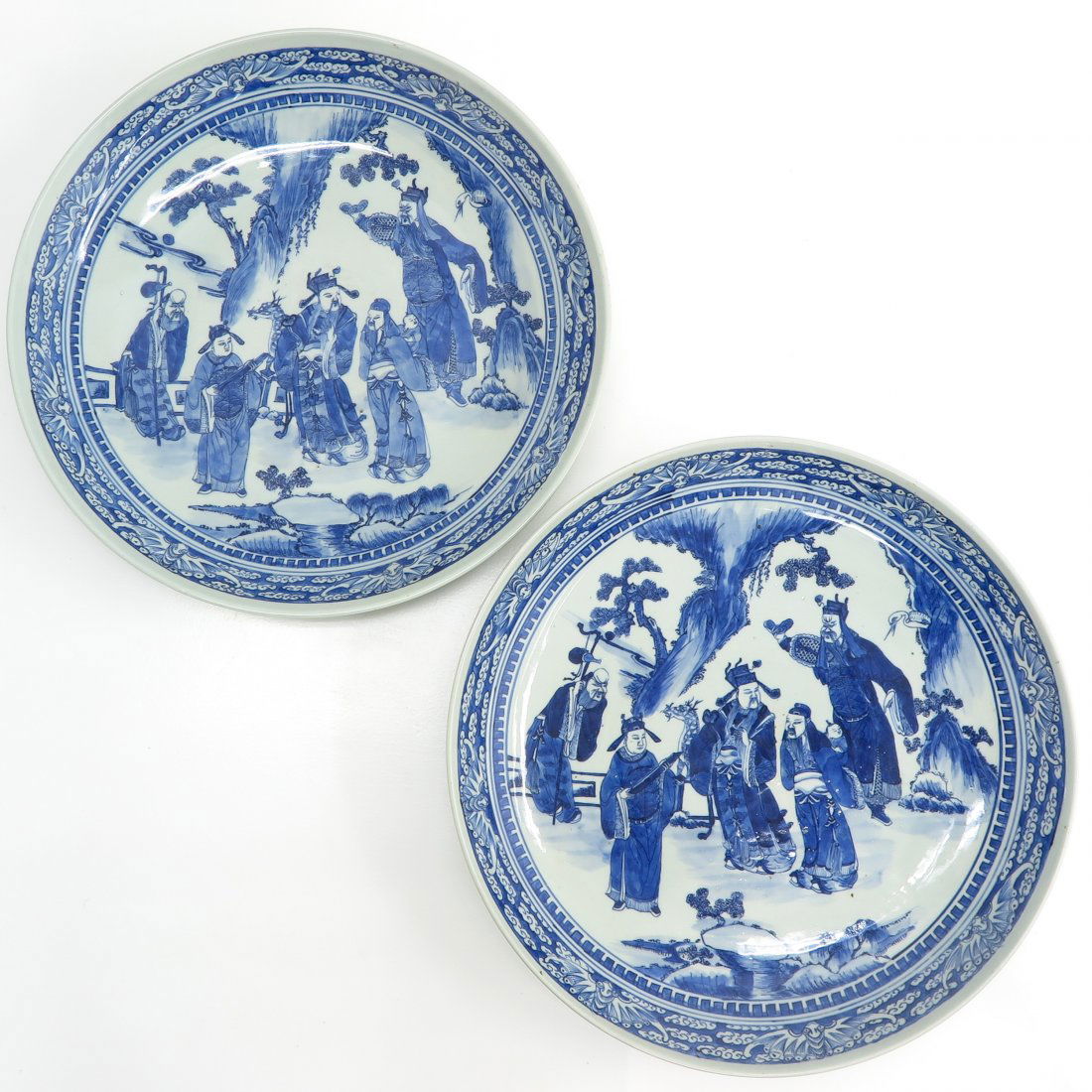 A Pair of Large China Porcelain Plates (1 of 2)
