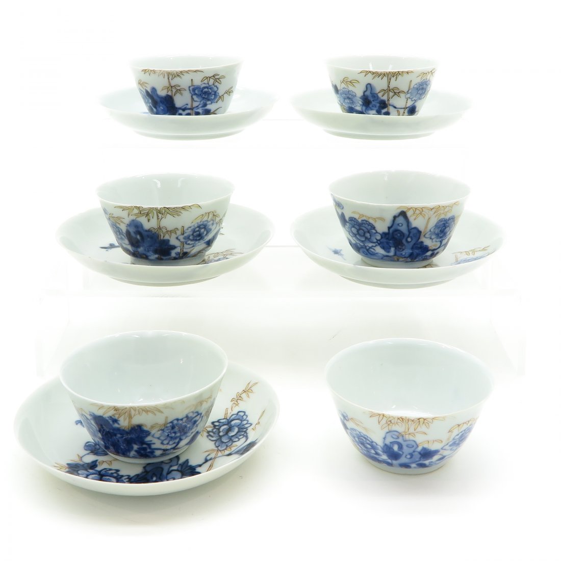 Lot of 18th Century China Porcelain Cups and Saucers (1 of 6)