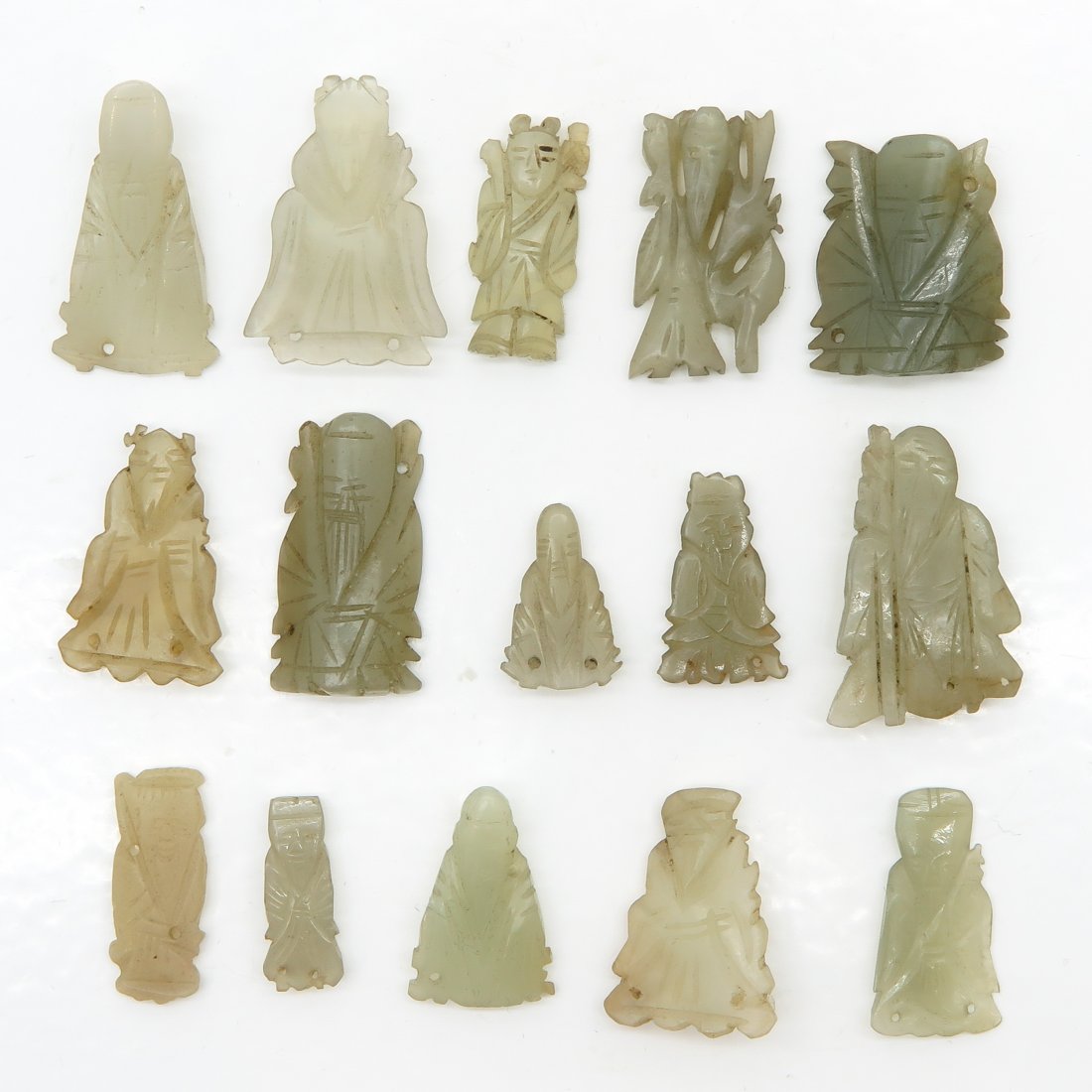 Large Lot of Carved Jade Sculptures (1 of 2)