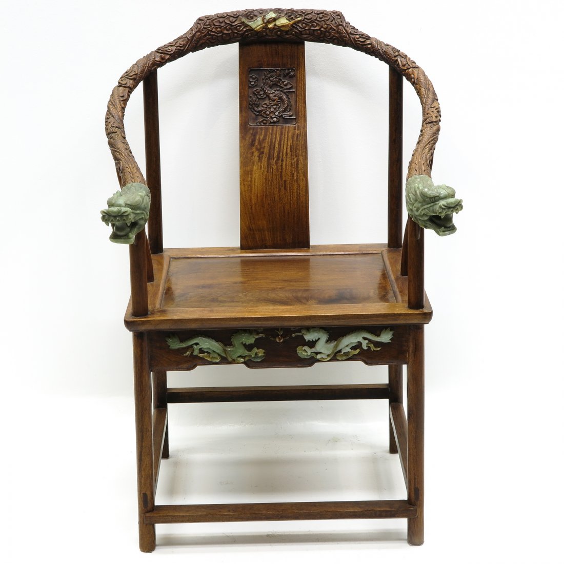 A Rare Beautifully Carved Jade Chinese Arm Chair (1 of 7)