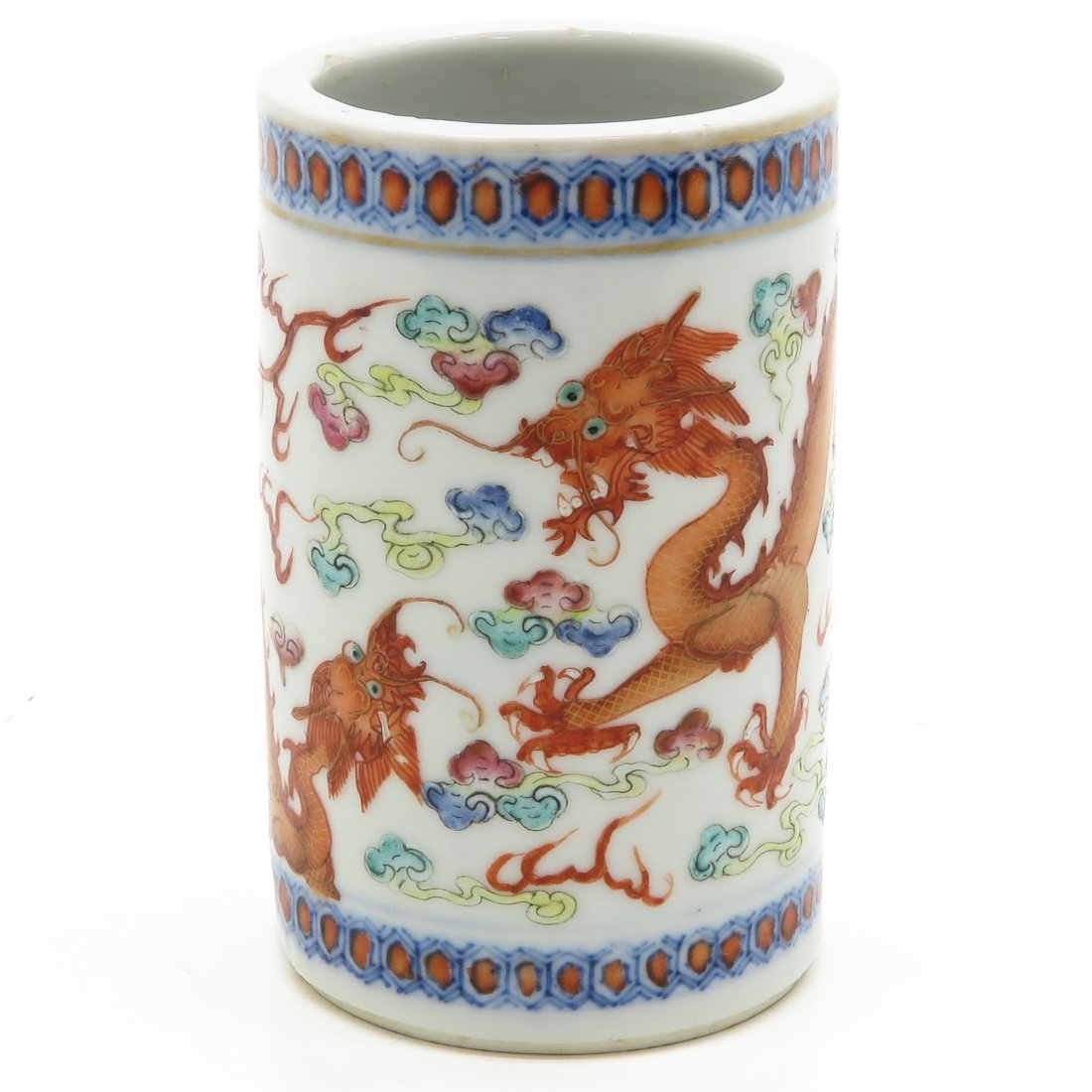 China Porcelain Guangxu Period Brush Pot (1 of 6)