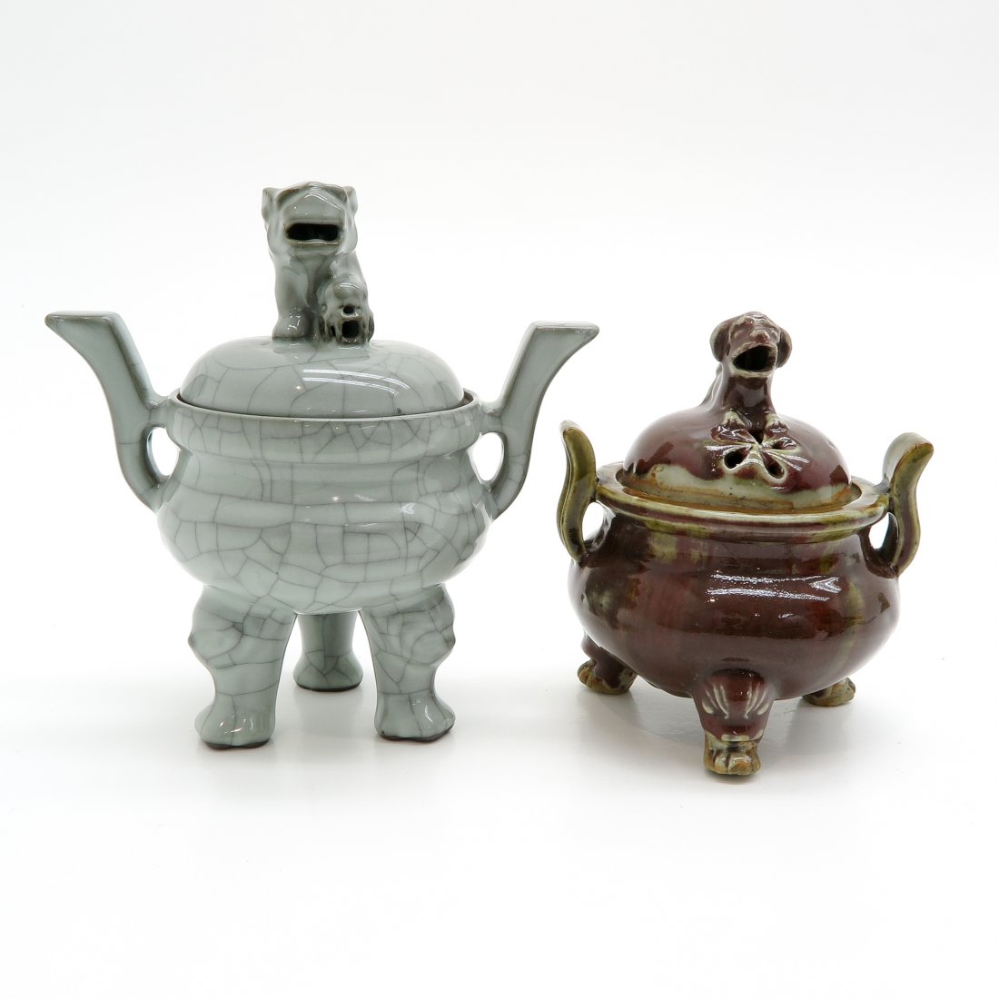 Lot of 2 China Porcelain Censers (1 of 6)