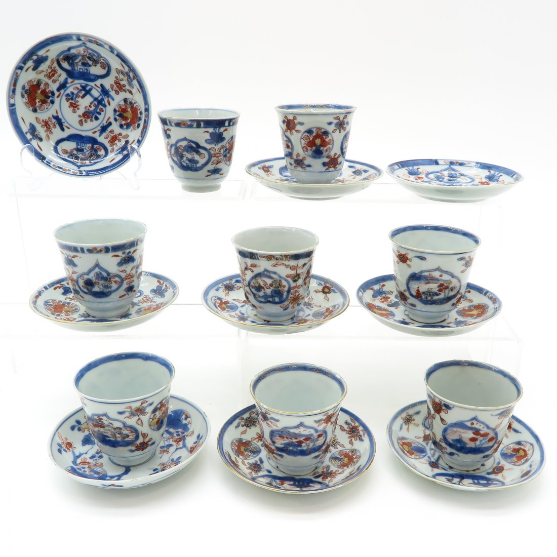 Lot of China Porcelain Imari Decor Cups & Saucers (1 of 6)