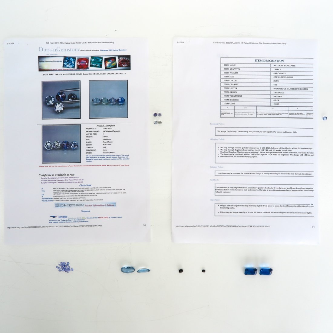 Lot of Loose Gemstones Including Tanzanite & Blue Topaz (1 of 7)