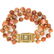 3 Strand Carnelian Necklace on 14KG Volendam Clasp
