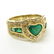 18KG Ladies Emerald and Diamond Ring