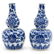 Pair of China Porcelain Double Gourd Vases