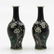 Pair of China Porcelain Famille Noir Vases