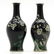Pair of China Porcelain Famille Noir Vases - 4