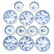Lot of 18th Century China Porcelain Cups and Saucers - 5