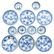 Lot of 18th Century China Porcelain Cups and Saucers - 5