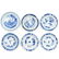 Lot of 6 China Porcelain Plates