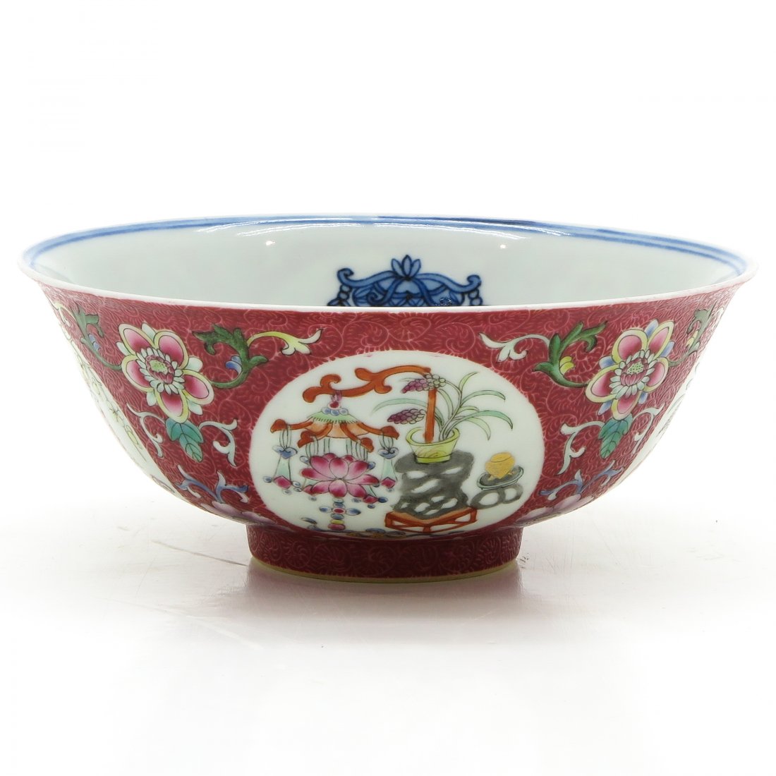 China Porcelain Ruby Red Decor Bowl (1 of 6)