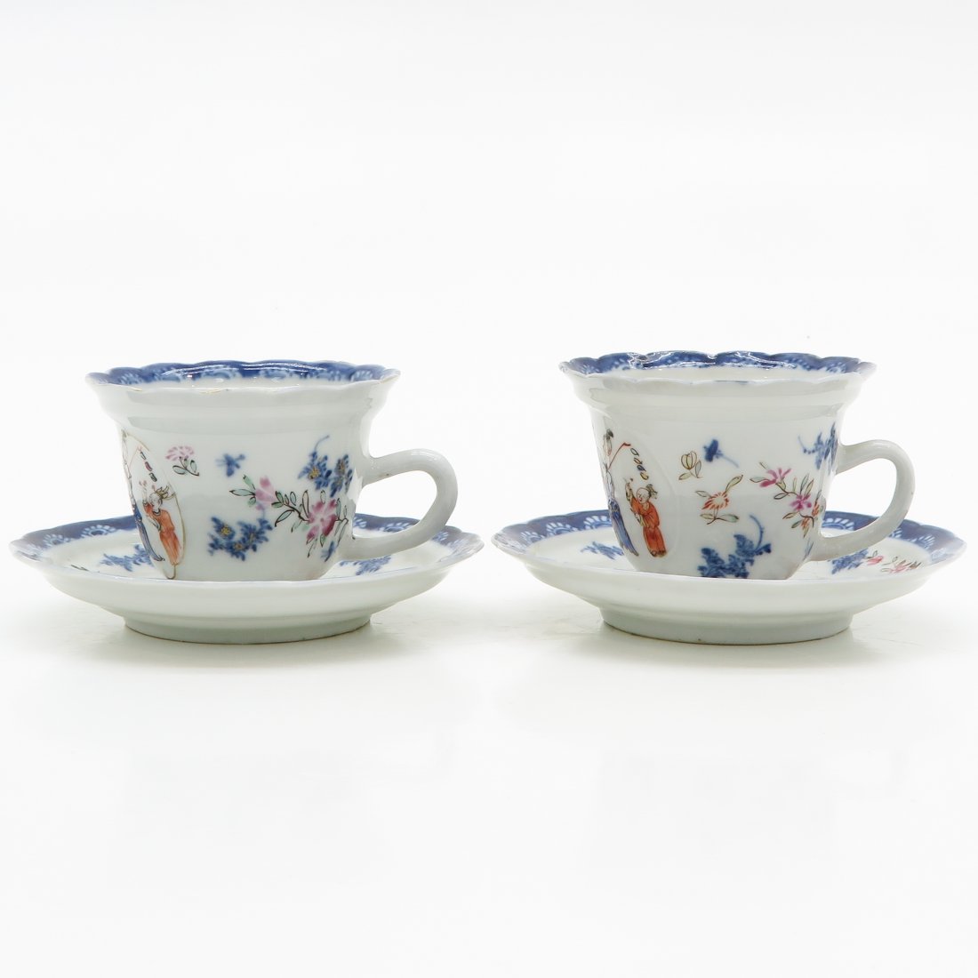 18th Century China Porcelain Cups and Saucers (1 of 6)