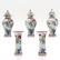 5 Pieces Famille Rose Decor Garniture Set - 4
