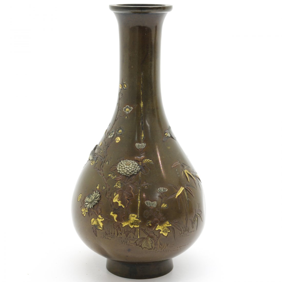 Signed Japanese Bronze Vase (1 of 6)