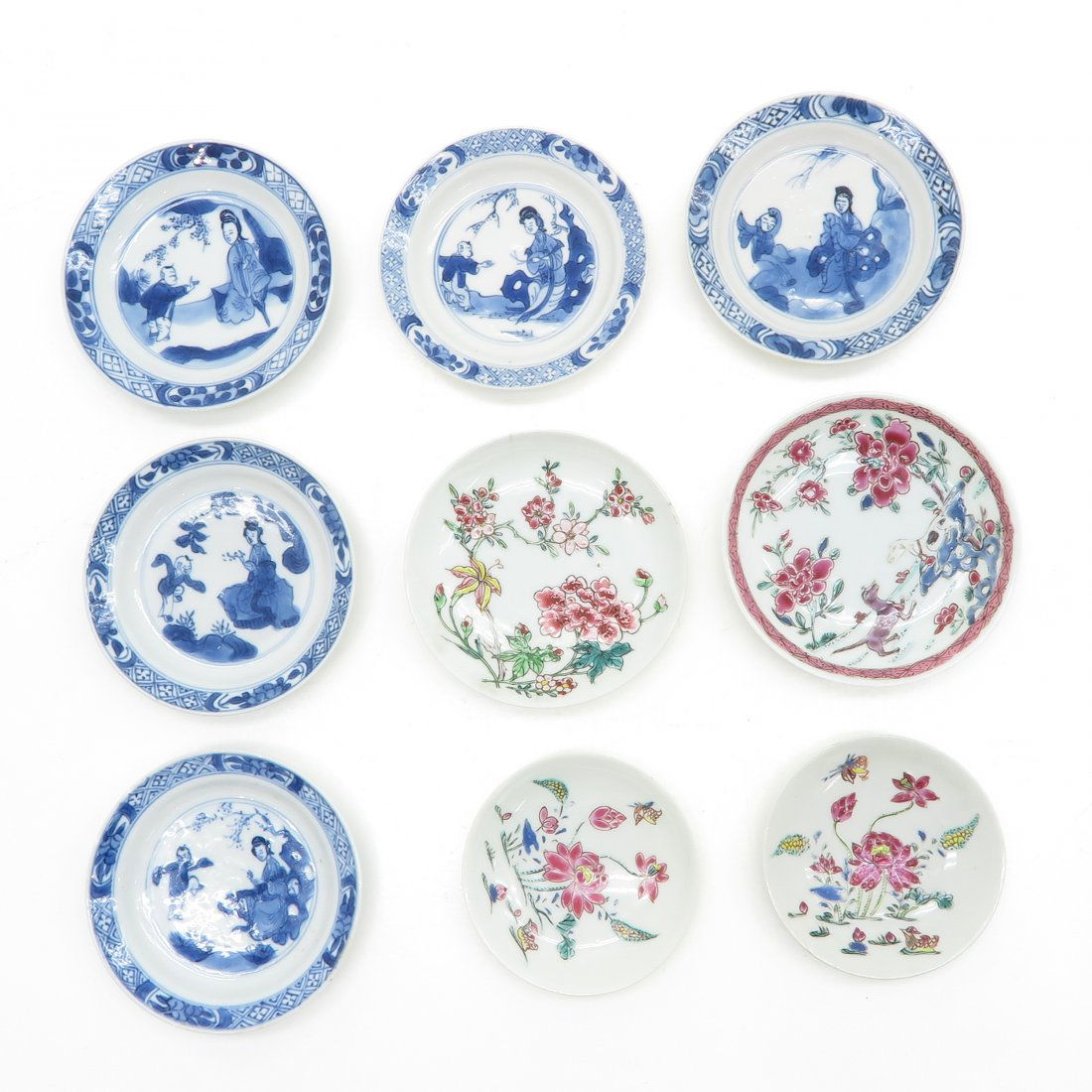 Lot of 9 China Porcelain Small Plates (1 of 2)