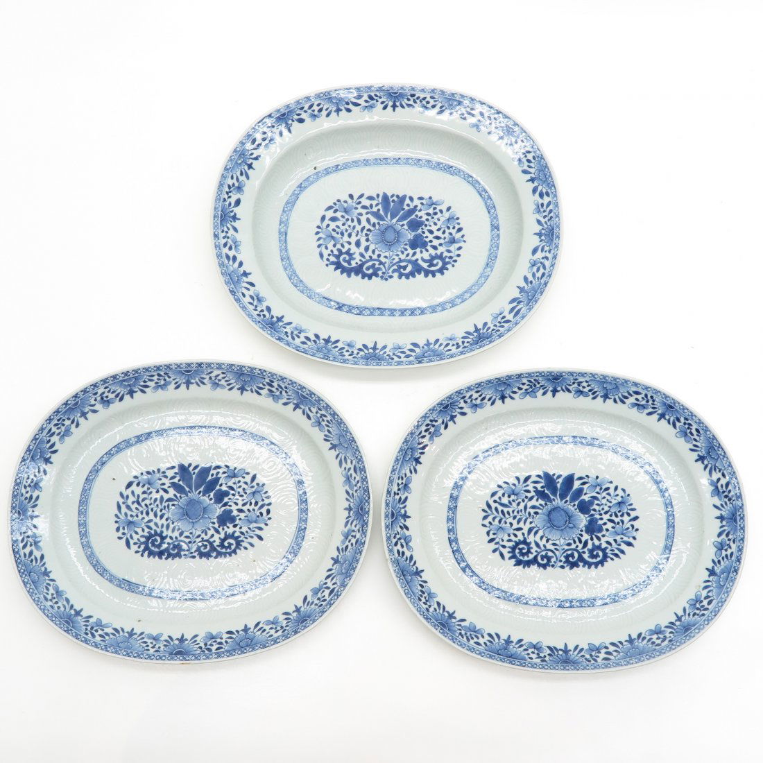 Lot of 3 China Porcelain Tray Circa 1800 (1 of 2)