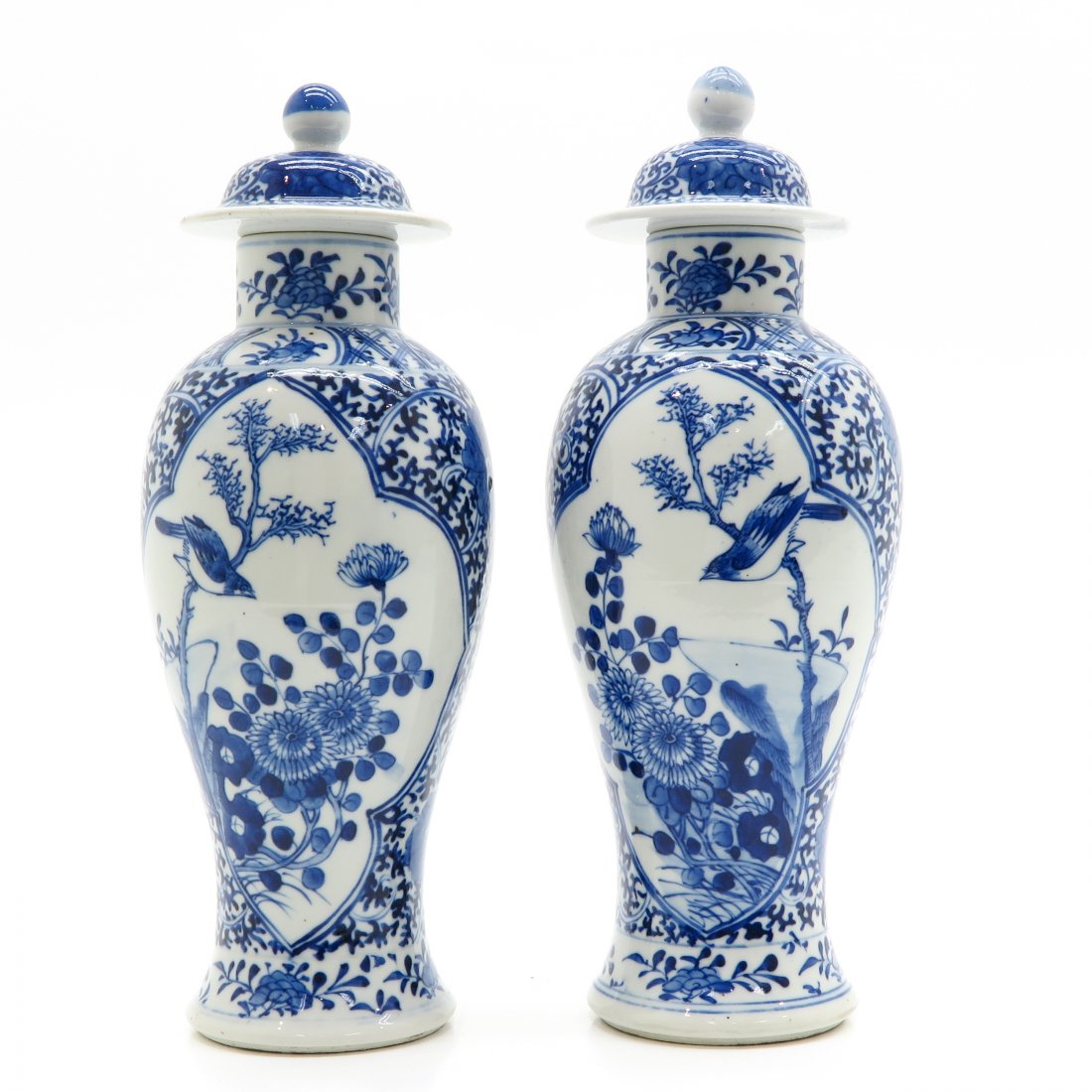 Pair of China Porcelain Lidded Vases (1 of 6)