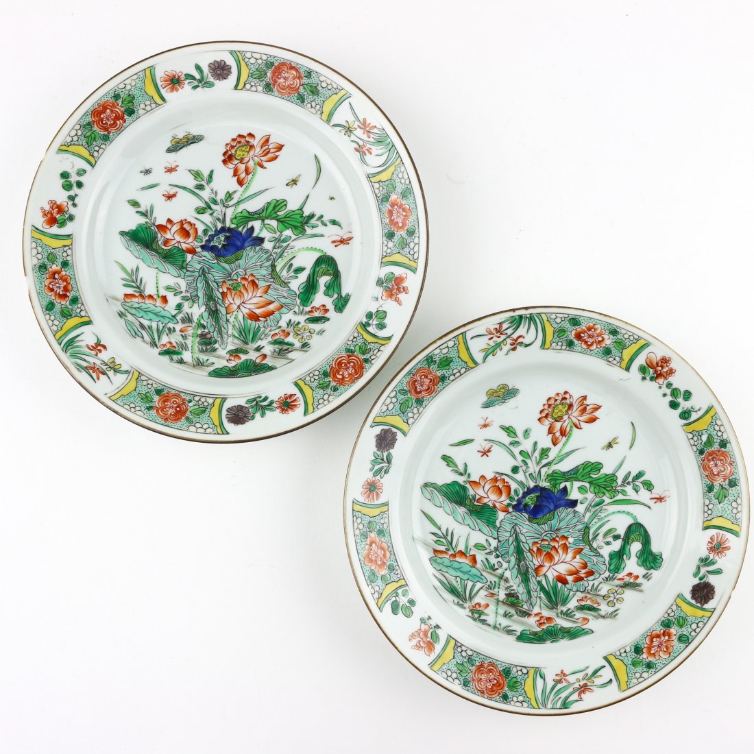 Lot of 2 Famille Verte Decor Plates (1 of 2)