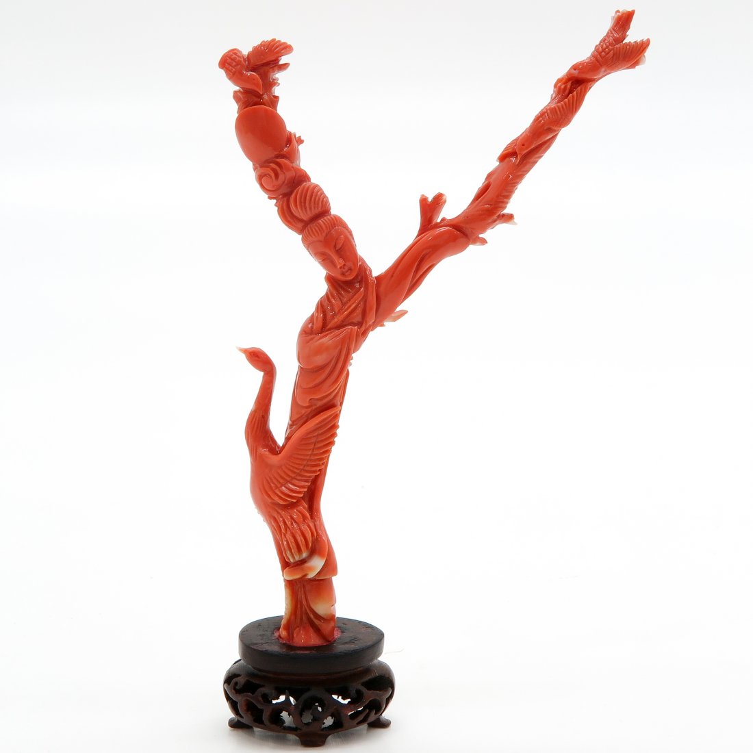 Chinese Carved Red Coral Sculpture (1 of 5)