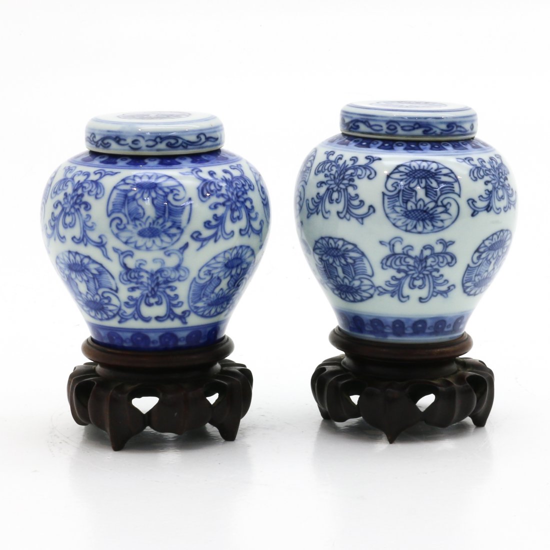 Pair of China Porcelain Lidded Vases (1 of 8)