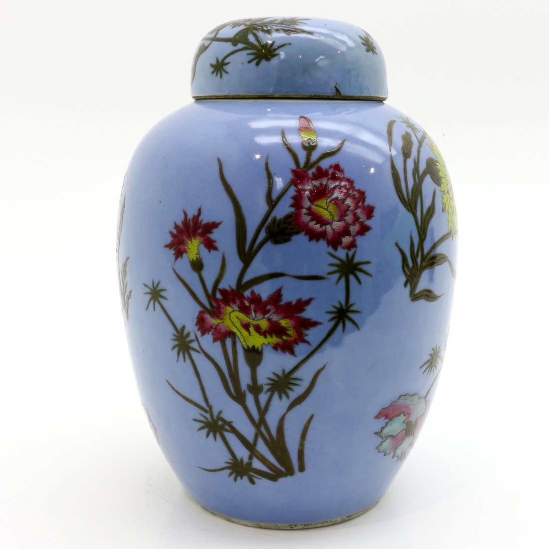China Porcelain Lidded Vase (1 of 6)