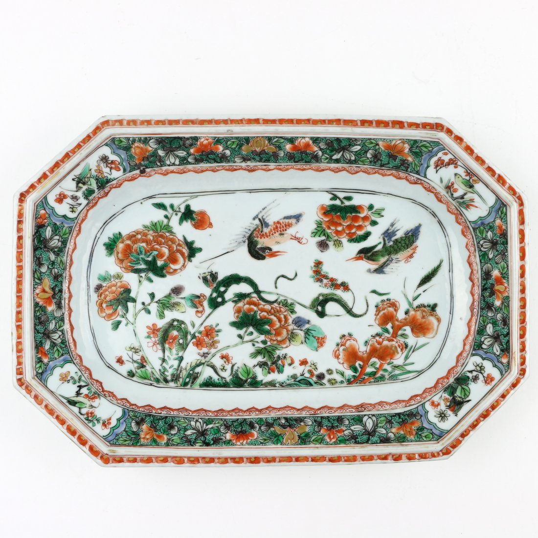 18th Century China Porcelain Famille Verte Decor Plate (1 of 2)