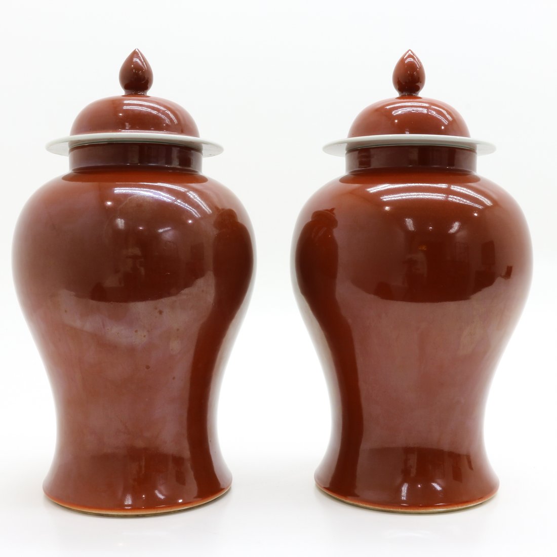 Pair of China Porcelain Lidded Vases Circa 1900 (1 of 6)