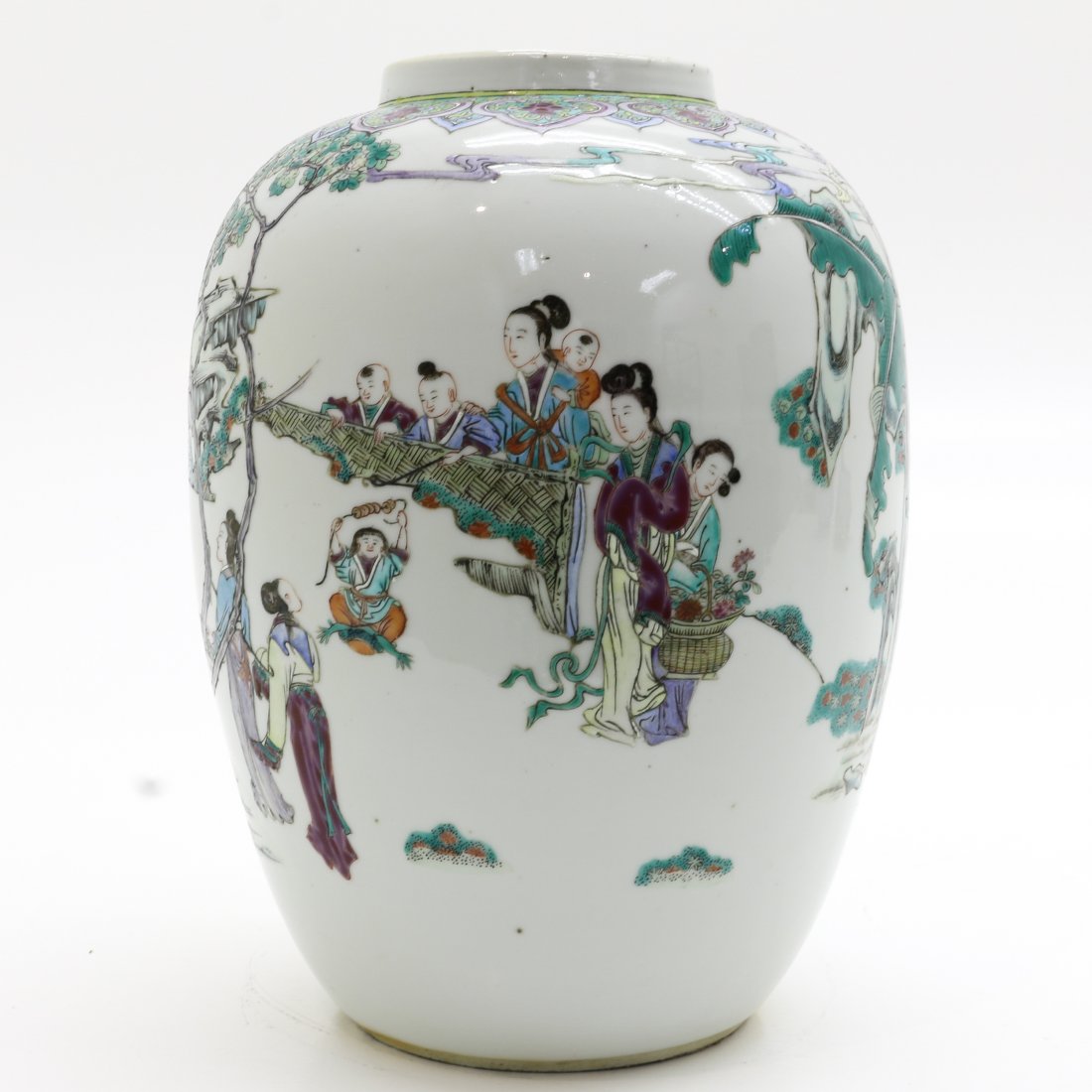China Porcelain Famille Verte Decor Vase (1 of 6)