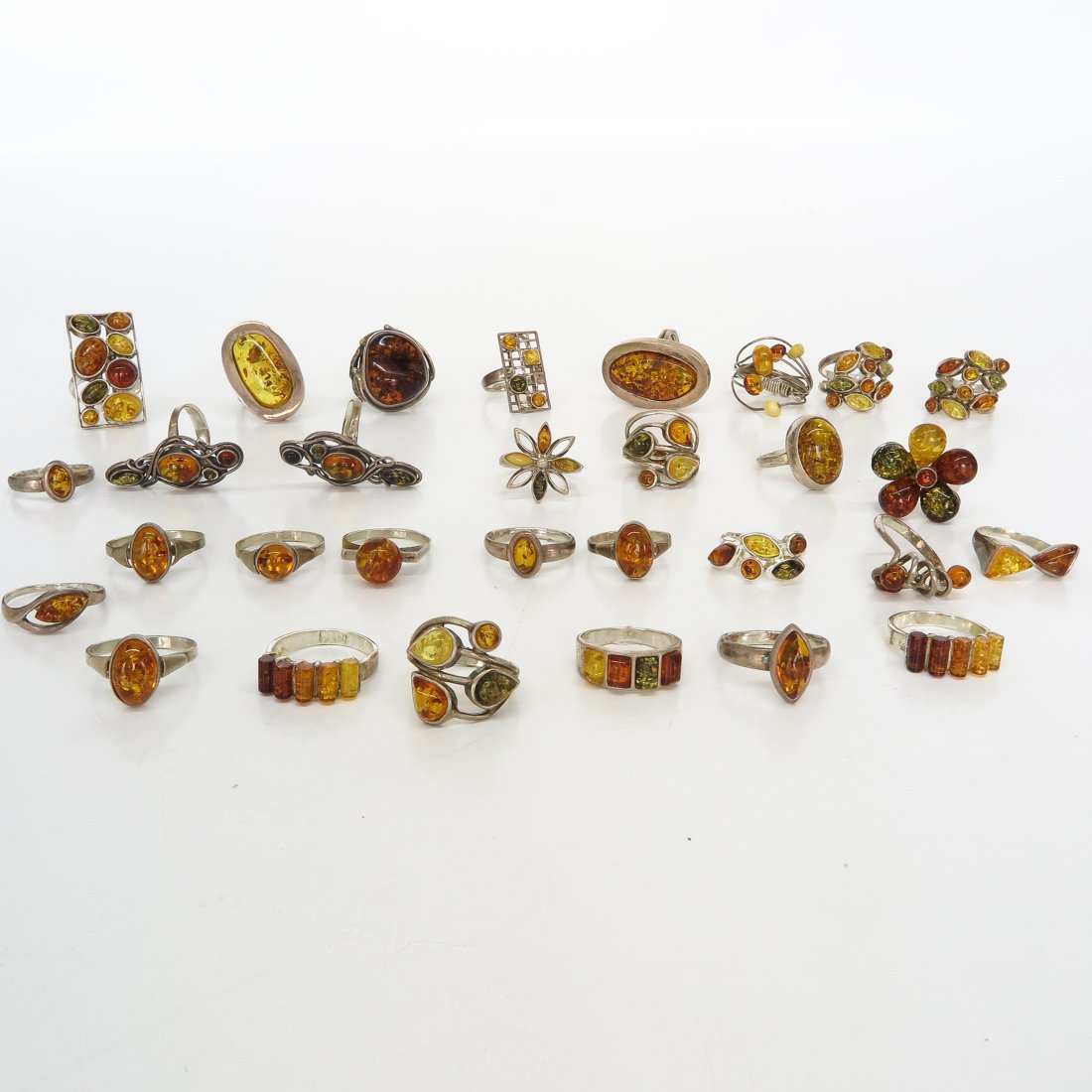 Large Diverse Lot of Silver and Amber Jewellery (1 of 1)