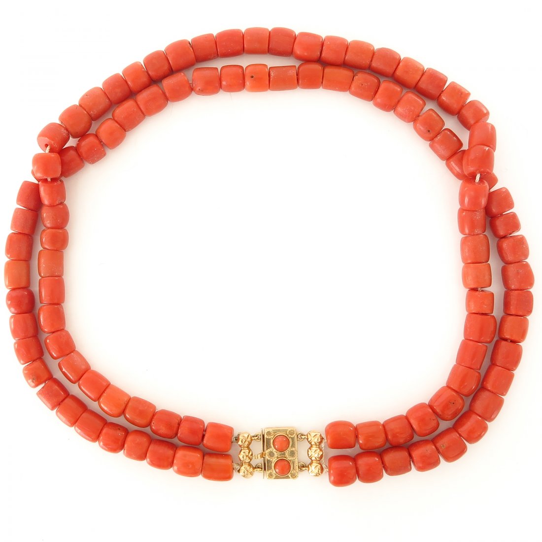Red Coral Necklace on 14KG Clasp (1 of 2)