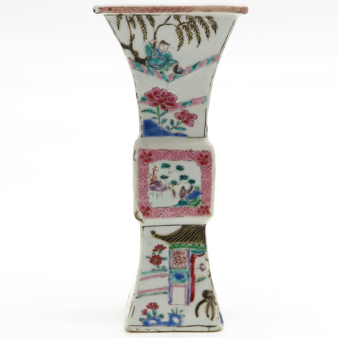 18th Century China Porcelain Famille Rose Decor Vase (1 of 6)