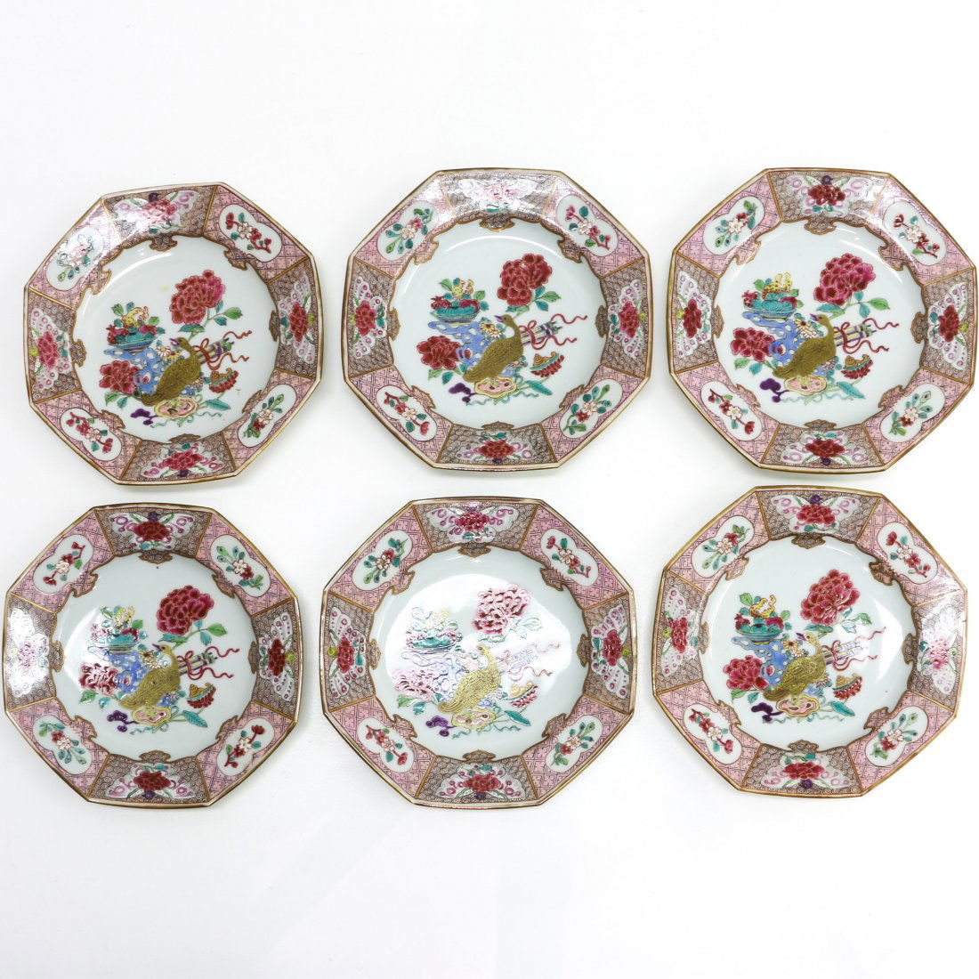 18th Century China Porcelain Famille Rose Decor Plates (1 of 2)