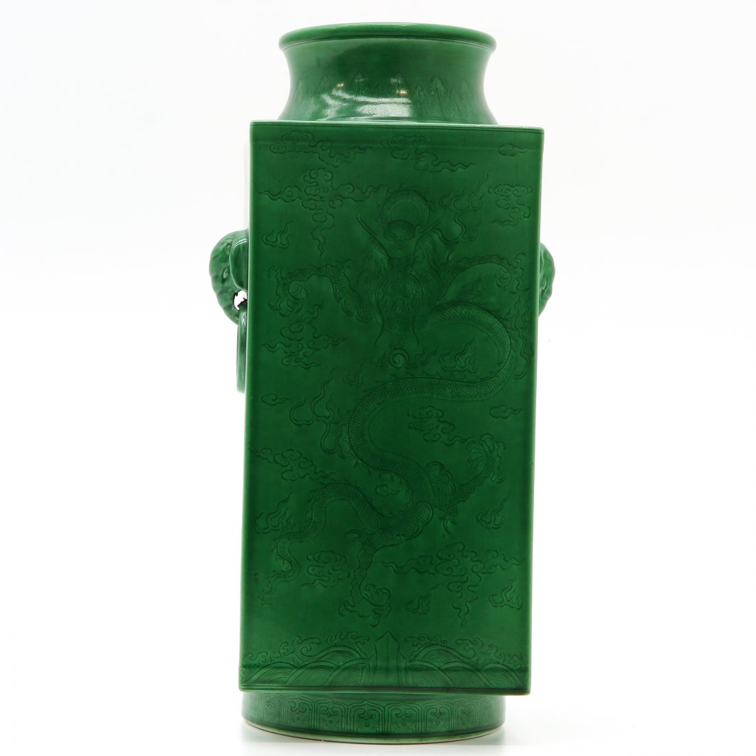 China Porcelain Green Glaze Vase (1 of 6)