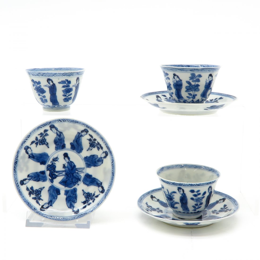 Lot Kangxi Period Cups and Saucers (1 of 6)
