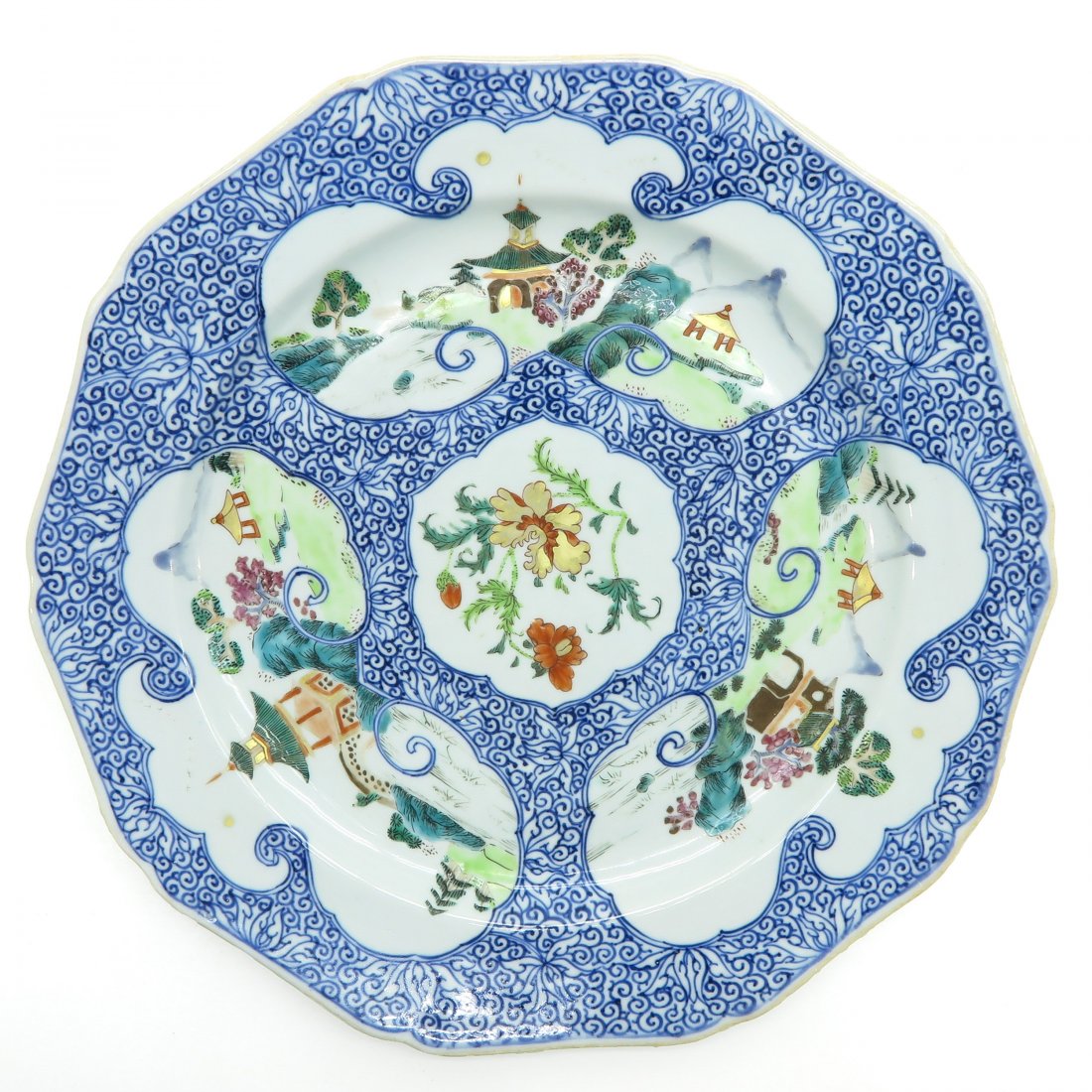 China Porcelain Plate in Famille Verte Decor (1 of 2)